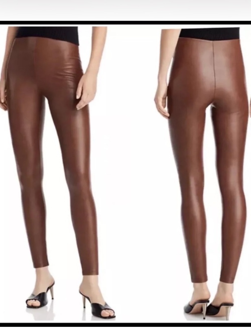 Aqua Bloomingdale faux leather leggings sz XS